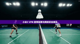 小米3 VPN 使用指南与网络安全建议