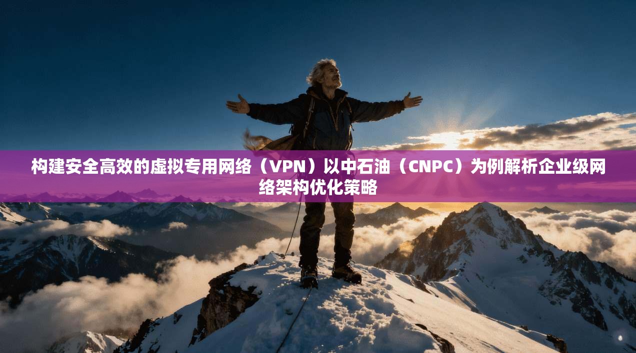 构建安全高效的虚拟专用网络（VPN）以中石油（CNPC）为例解析企业级网络架构优化策略