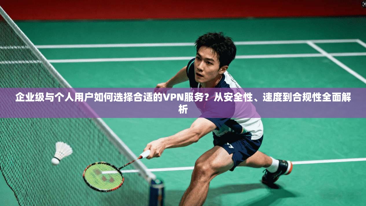 企业级与个人用户如何选择合适的VPN服务？从安全性、速度到合规性全面解析
