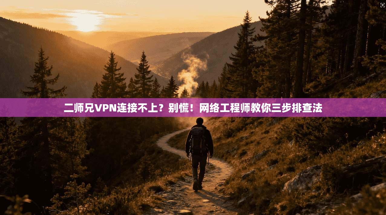 二师兄VPN连接不上？别慌！网络工程师教你三步排查法